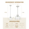 Emak 8 Inch Pendant Lights Kitchen Island, Modern Brushed Nickel