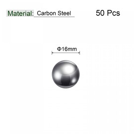 sourcing map 50pcs 16mm Carbon Steel Bearing Balls Precision Polished