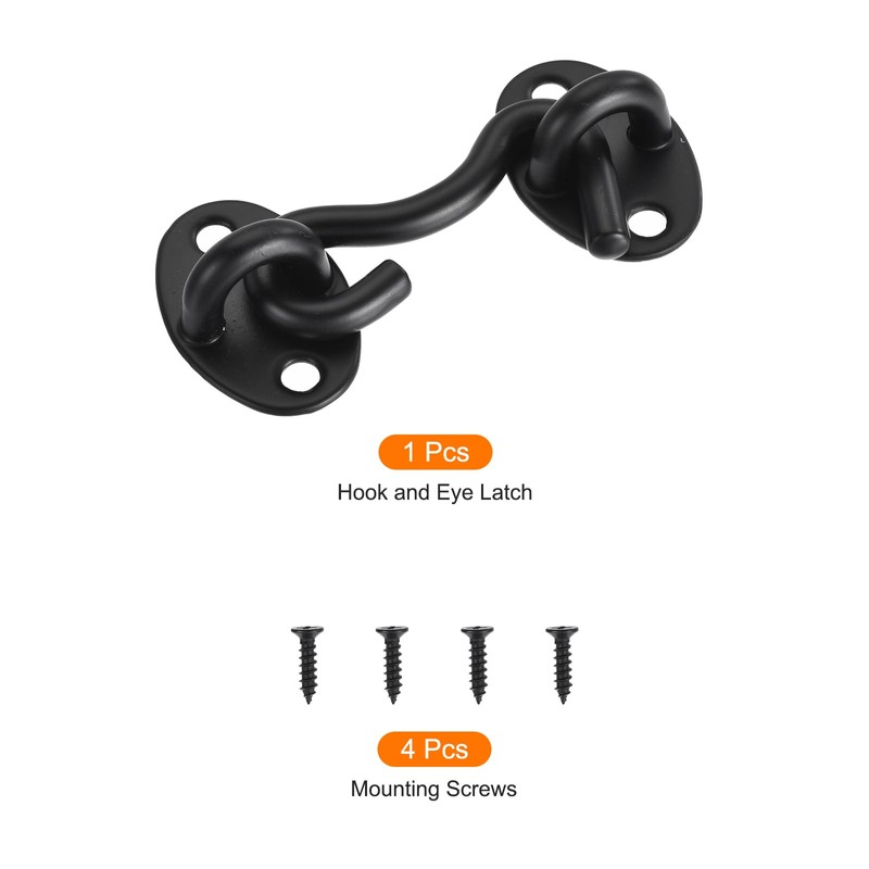 sourcing map 2 Inch Hook and Eye Latch, Barn Door