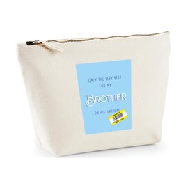 Hippowarehouse The Best for My Brother Reduced Price Joke Printed Make up Cosmetic wash Bag 18x19x9cm