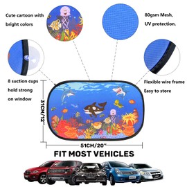 iZoeL Car Sun Protection Children, Sun Protection Car Baby, Car Window Side Window Sun Protection Sun Visor with UV Protection (Black Elephant