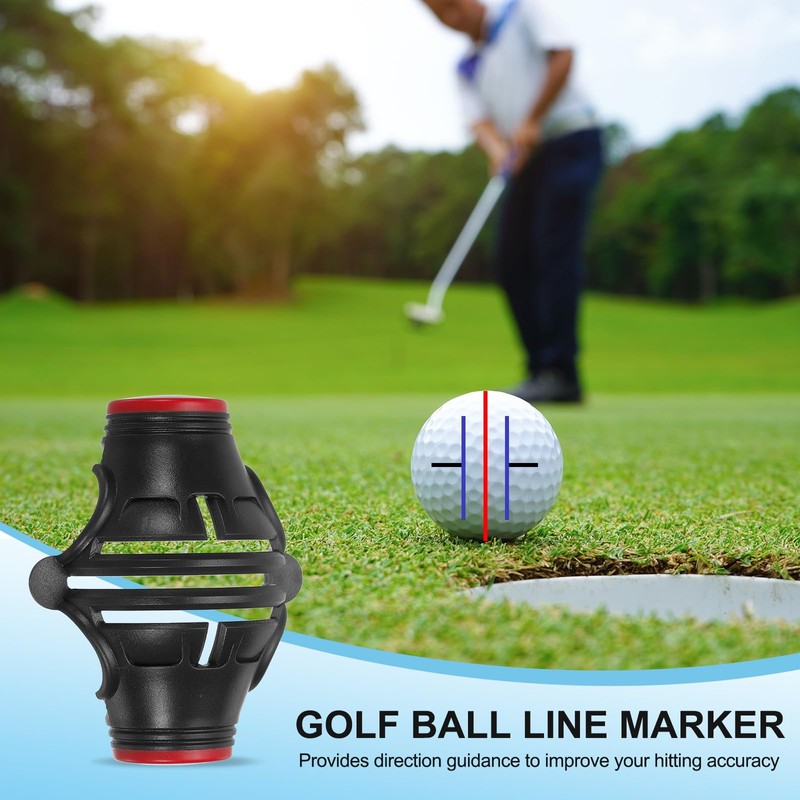 PATIKIL Golf Ball Marker Stencil 360 Degree Triple Track Golf