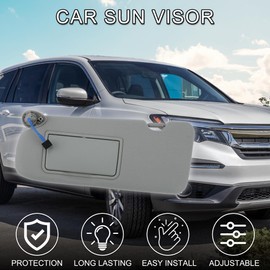 TUCKBOLD Left Driver Side Car Sun Visor with Mirror and Light for Honda CR-V 2017-2019 Practical No.83280-TLA-A12ZB Sun Visor Assembly Gray 1 Pcs