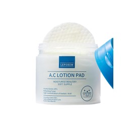LEPOREM A.C Lotion Toner Pad, 60 Pieces, Azelaic Acid, Niacinamide, Vitamin C Derivatives, Ceramide, Allantoin Pores, Dullness, Moisturizing, W-Surface Design, Exfoliating Care, Wiping, Morning and
