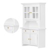 1:12 Dollhouse Cabinet Wooden Simulated Miniature Kitchen Furniture Decoration AccessoriesWhite
