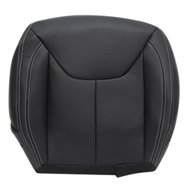 SecosAutoparts Black Leather Passenger Side Bottom Replacement Seat Cover Compatible with Jeep Wrangler Rubicon 2013 2014 2015 2016 2017