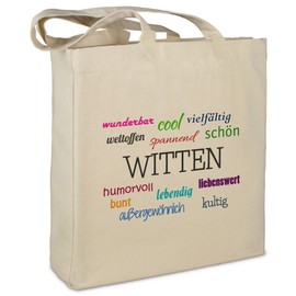 'Town Fabric Case with/Witten – Beneficial Effects – ORT – Beige – Fabric Bag – Jute Bag Shopping Bag – Bag