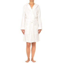 TowelSelections Womens Hooded Robe 100% Cotton Terry Cloth Shower Bathrobe Spa Towel Bath Robes for Women X-Large White