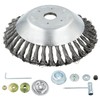 AILEETE 8'' Steel Wire Wheel Brush Weed Trimmer Head for