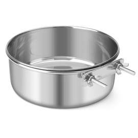 Reshiho Dog Bowl Stainless Steel Pet Hanging Food Water Bowl Cage Feeding Cup Feeder for Dogs Cats Rabbits Birds Small Animal (X-Large)