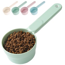 Joyinjojo Dog Food Scoop 1 Cup 1/2 Cup - Melamine Dog Food Measuring Cup, Pet Food Scoop for Dog Cat...Comfortable Long Handle for Easy to Scoop Food