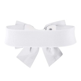 MUXXN Cinturón elástico elástico ancho para mujer, Blanco, L