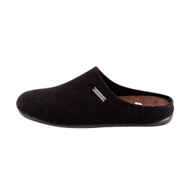 Shepherd of Sweden - Cilla Wool Slippers - Women - 100% Wool - Slip-On Model - Slippers - Rubber Sole, black
