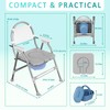 5 in 1 Folding Bedside Commode - Adjustable Height Portable