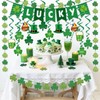 Zonlianxin St Patricks Day Decorations Pre-Assembled Shamrock Lucky Banner Garlands