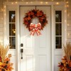 Fall Wreath Bow Thanksgiving Burlap Ribbon Wreath Bow Home Decor