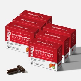 The Real Milk Thistle Liver Care 60 Capsules, 6 / 더리얼 밀크씨슬 리버케어 60캡슐, 6개