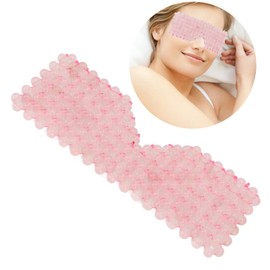 Rose Quartz Eye Mask, Cooling Jade Eye Mask with Multiple Beads Design. Exquisite Craftsmanship, Reduce Puffiness, Improve Dark Circles, Hand Crafted, Jadestone Material, 20.5 X