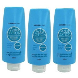 Japan Medical Aqua Lotion, Natural, Moist Type, 6.8 fl oz (200 ml) x 3 Bottles