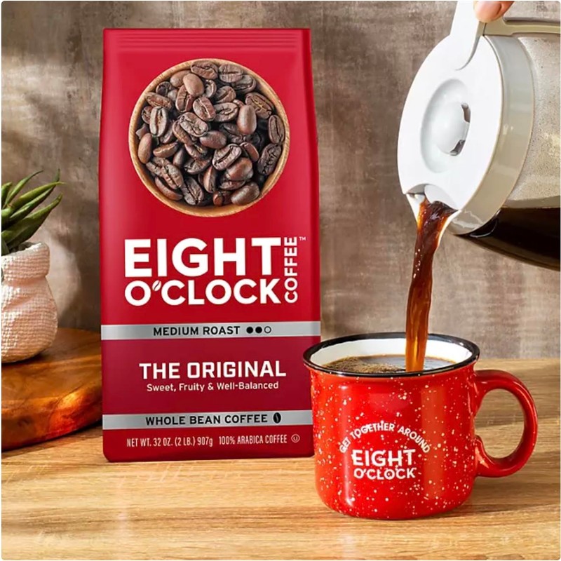 Eight O'Clocks Medium Roast Whole Bean Coffee, 40 oz