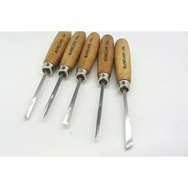 Ramelson Wood Carving Linoleum Chisel Gouge Tools 5pc Woodworking Metalworking Workshop