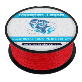 Reaction Tackle Braided Fishing Line NO Fade Red 15LB 500yd