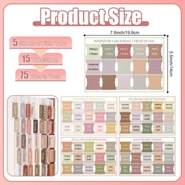 Bible Tabs, 375 Pcs Bible Tabs for Study Bible, Bible Index Tabs for Women, Men, for labelling (Morandi)