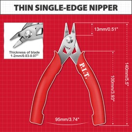 P.I.T.5.5 INCH Model Nipper, Single Blade Gundam Nipper with Non-Slip Grip, Sprue Cutter Hobby Nippers,Model Kit Nippers for Plastic Gunpla Model Building