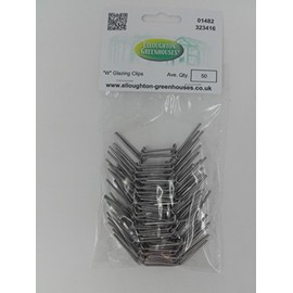 50 Thick Stainless Steel"W" Wire Greenhouse Glazing Clips Genuine Elite Greenhouses Parts