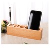 Hosoncovy Wooden Pen Holder Pencil Holder with Cellphone Stand Business