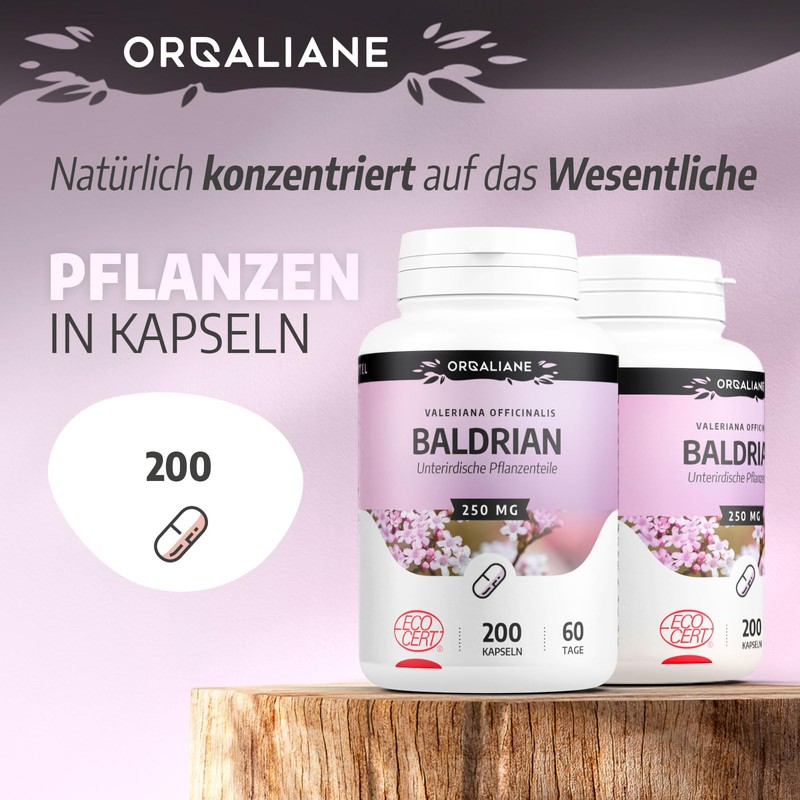 Organic Valerian - 250 mg - 200 Capsules