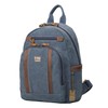 Troop London TRP0255 Classic Canvas Backpack - Small Blue Floral