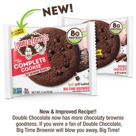 Lenny & Larry's The Complete Cookie, Big Time Brownie, Soft Baked, 8g Plant Protein, Vegan, Non-GMO, 2 Ounce Cookie (Pack of 12)