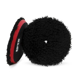 SPTA Microfiber Polishing Pad, 2Pcs 5Inch 125mm Pads Microfiber Cutting Disc Finishing Disc with Hook & Loop Backing for Car Buffer Polisher Cutting Buffing Waxing and Polishing