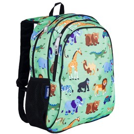 Wildkin 15-inch Kids Backpack – Durable, Padded, Adjustable for School & Travel - Wild Animals