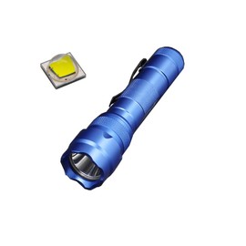Skysted WF-502B CREE XM-L2 U3 LED Single Mode 1200 Lumen Mini Portable Tactical Handheld Flashlight Torch Lamp With Clip,Support 18650 CR123A 16340 (Blue)