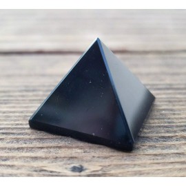 NATURAL OBSIDIAN SMALL GEMSTONE PYRAMID 20-22mm