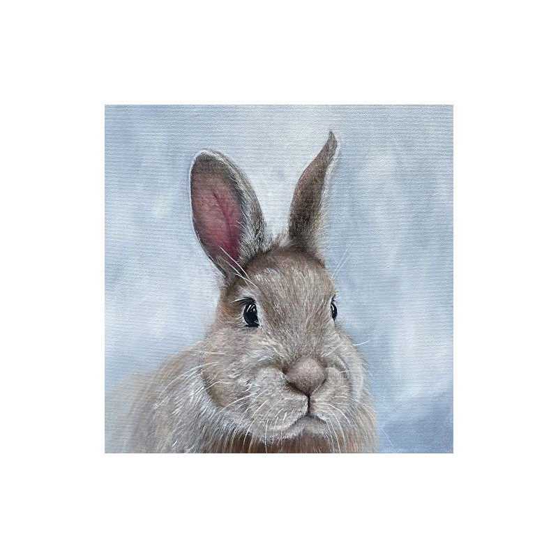 20 Napkins Attentive Rabbit Table Decoration Decoupage Decoupage 33 x
