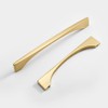 Myxekllo 4 Pack Gold Cabinet Drawer Pulls, Brushed Brass Pulls