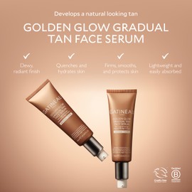 GATINEAU Golden Glow Gradual Tan Face Serum - 10ml, Hyaluronic Acid & Marine Bio-Retinol, Smooths Complexion, Plumped and Radiant Glow, Suitable for Sensitive Skin, Light/Medium