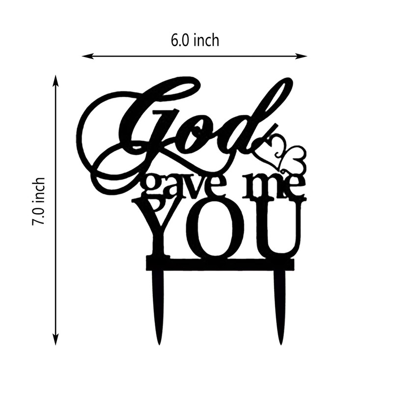 Decoración para tartas de boda de God Gave Me You