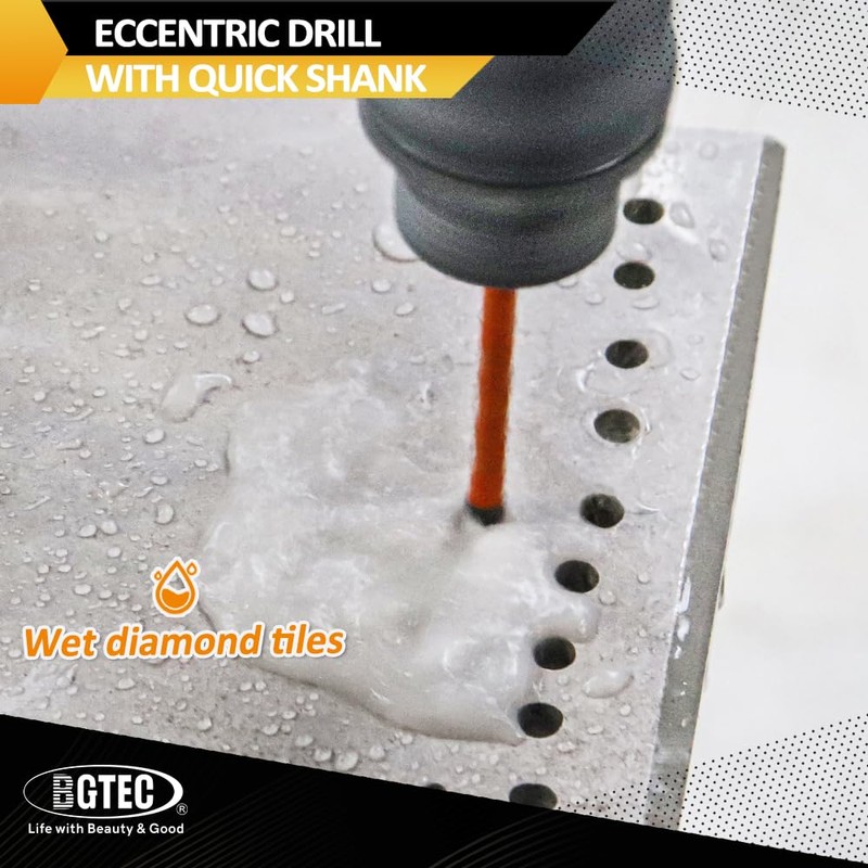 BGTEC Diamond Drill Bit Set 10PCS - 5/6/8/10MM Tile Bits