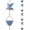 Ruaizel 7.8FT Rain Chains for Gutters, Hummingbird Rain Catcher, Outdoor