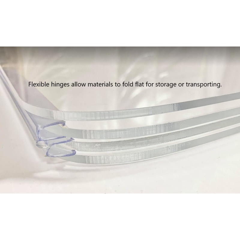 DistinctAndUnique Clear PVC Hinge Piano Style for 1/4" (6mm) Material,