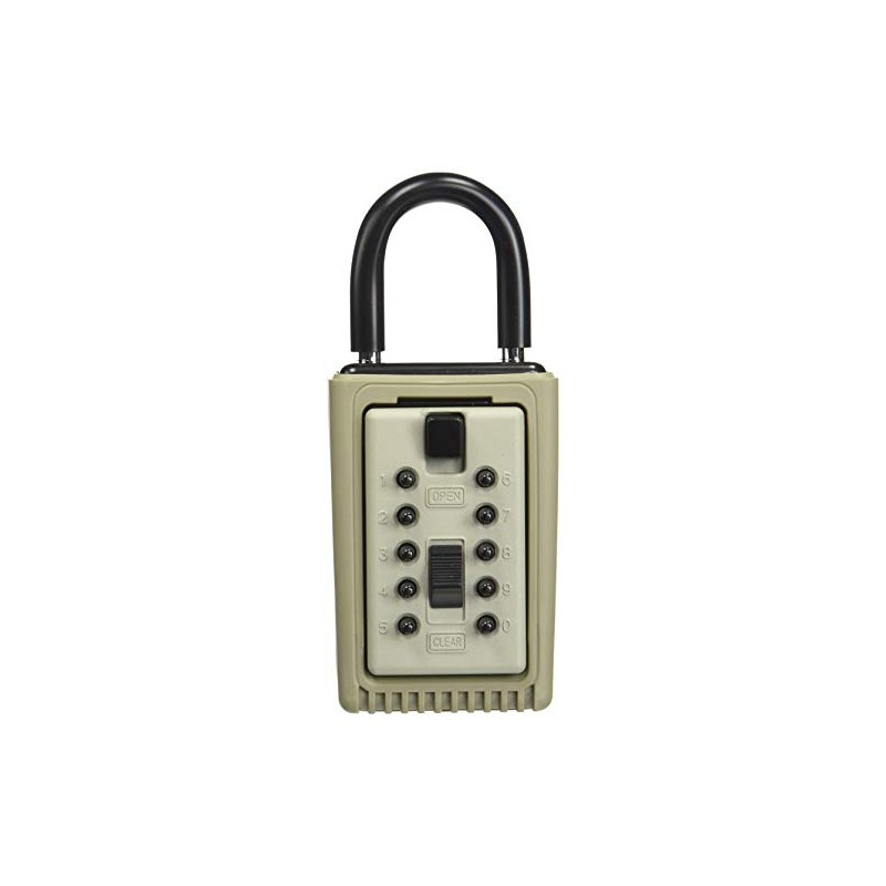 Kidde 001350C 3-Key Portable Push Button Key Safe, Clay
