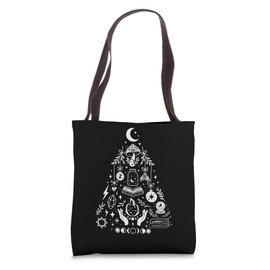 Witchy Christmas Tree Witchcraft Wicca Gothic XMAS Tote Bag