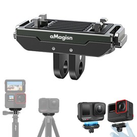 TOMGDRACO Insta360 Ace Pro Magnetic Mount, Strong Magnetic Suction, Quick Disassembly, Compact, Convenient to Carry, Sturdy and Impact Resistant, 1/4 Screw Connector, Magnetic Two-Prong Connector,