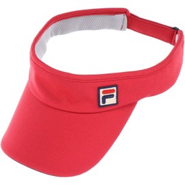 Fila VM9756 Tennis Sun Visor Uni Bamboo Patch Visor, FILA RED