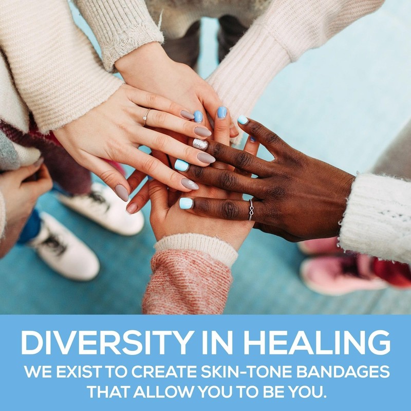 Tru-Colour Skin Tone Shade Fabric Bandages (100 Count) – Flexible,