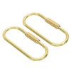 [PATIKIL] Brass Key Ring Set of 2 6mm Open Width